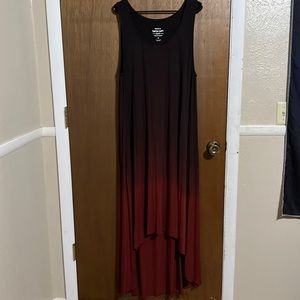 3X super soft knit torrid dress plum burgundy ombré hi low casual business comfy